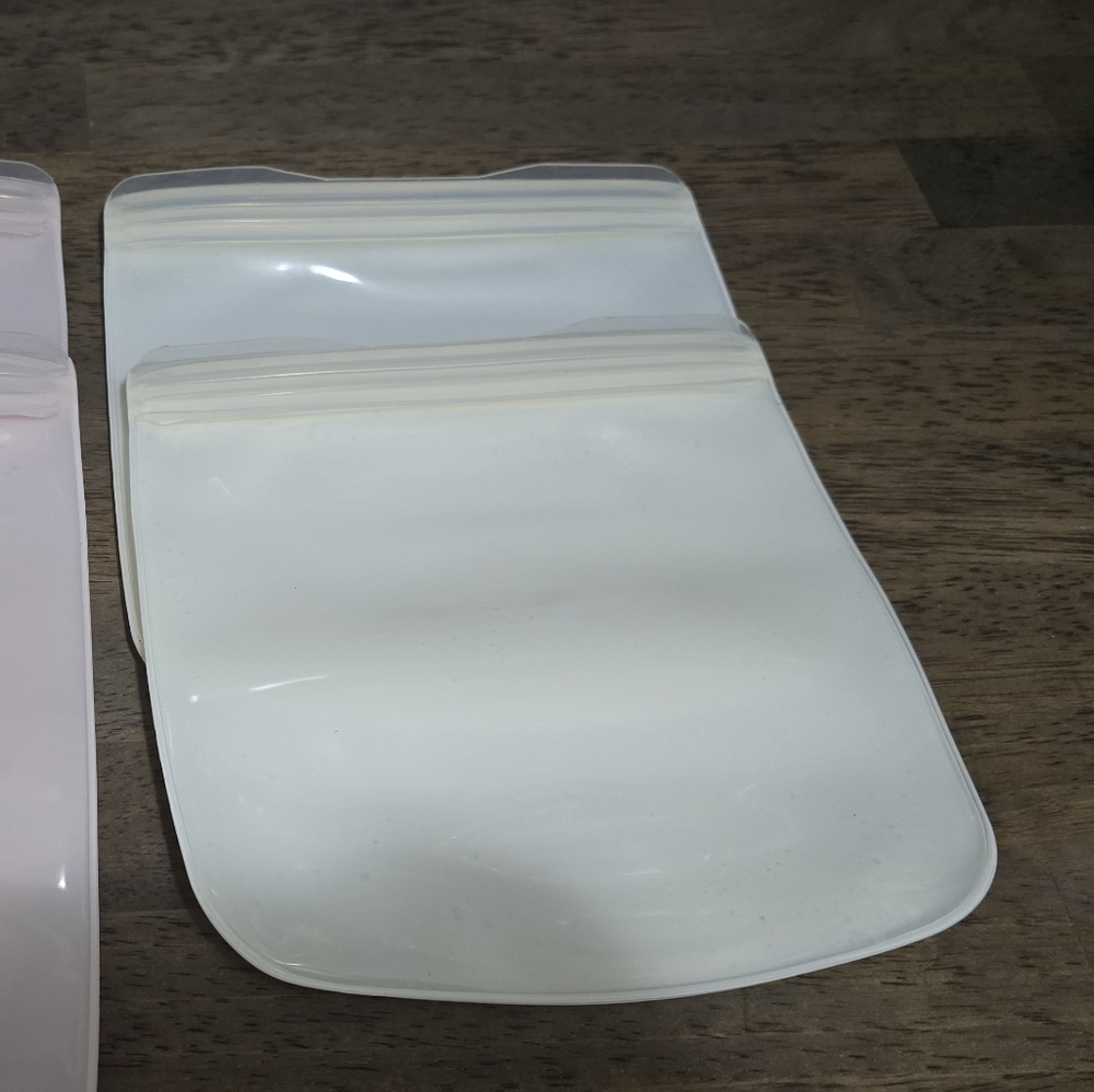 Reusable Silicone Food Storage Bags - White